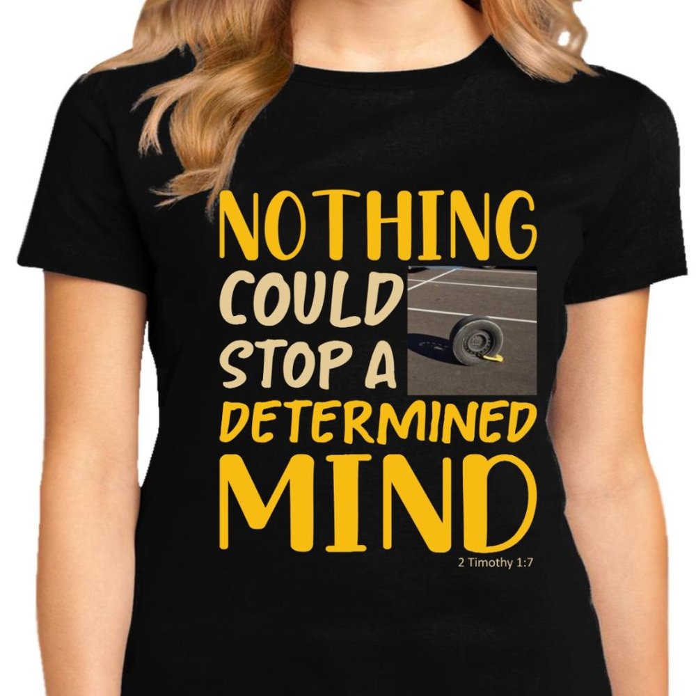 Determined Mind Black Short Sleeve Cotton T-Shirts